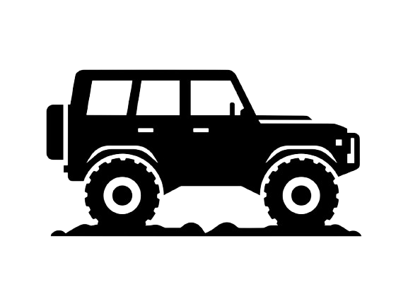 SUV or 4x4 vehicle with mountain backdrop