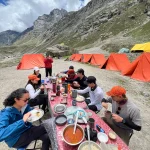 Hiking Essentials, Campers eating at campsite