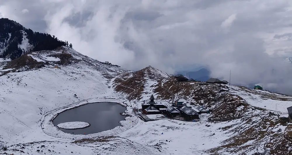 Prashar Lake in February: A Frozen Bowl in the Himalayas