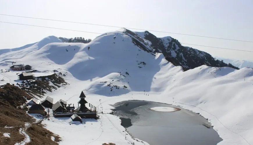 frozen Prashar Lake Trek, winter treks, Prashar Lake Trek