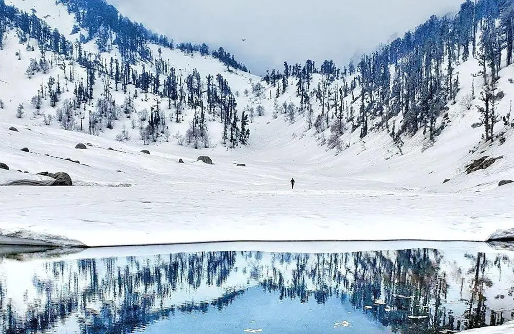 Kareri Lake trek in February: Frozen Beauty Near Dharamshala